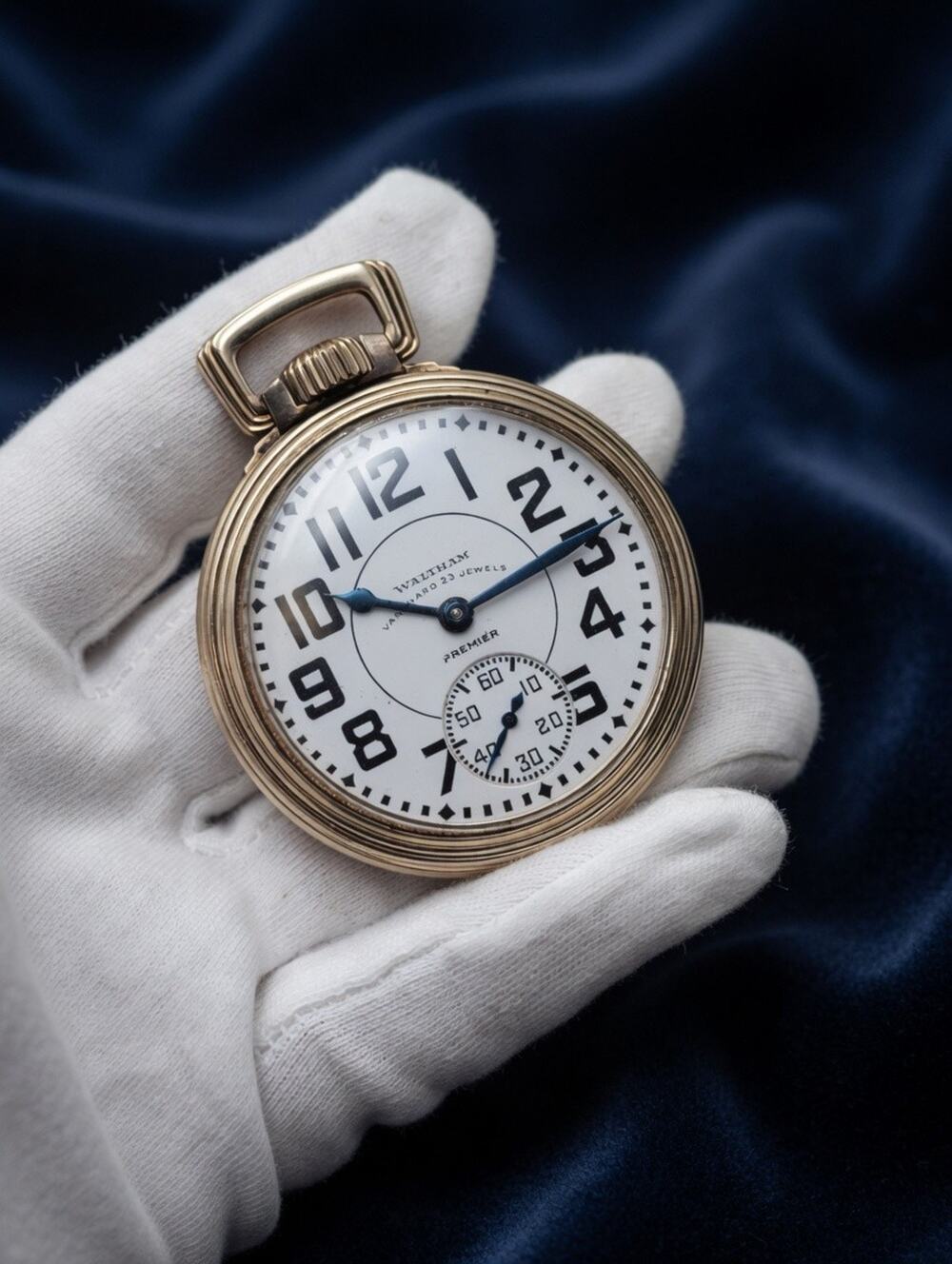 Rare Waltham Premier Vanguard Pocket Watch 23 Jewels Railroad Grade 10K GF